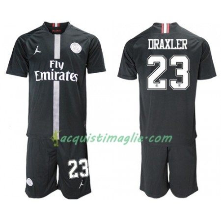 Divisa di Calcio Paris Saint Germain Draxler 23 Jodan Giallo Bambino Terza 2018/2019